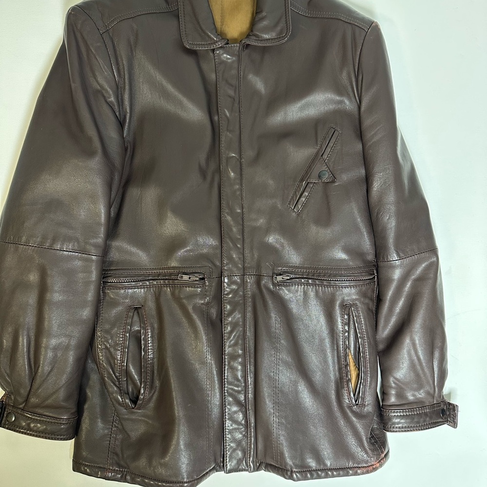 Men's Brown Goat Coat, size 38